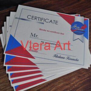 Çertifikata te personalizuara - certifikata te personalizuara - certifikata per biznese - vlera art - produkte promocionale